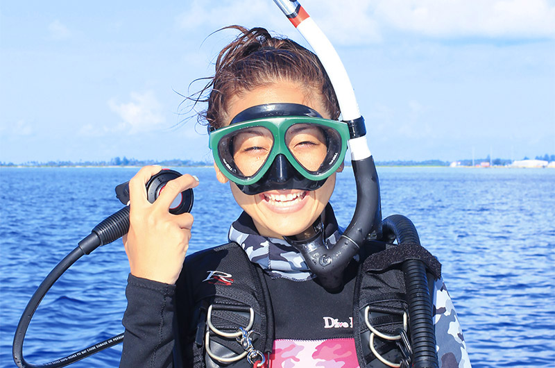 いよいよ海で潜る